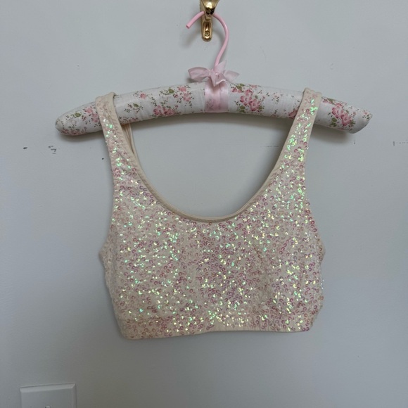 Y2k fairy Sequin Crop Top angelcore Fairycore boho 2 - Picture 2 of 4